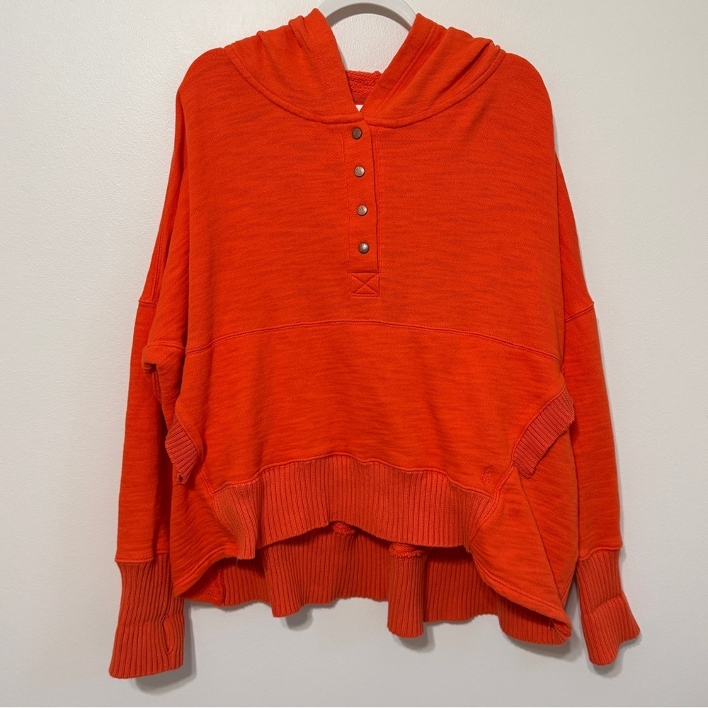 Free People Movement Solid Honey Dove Pullover Sweater Size Large Hoodie Orange - Picture 2 of 10